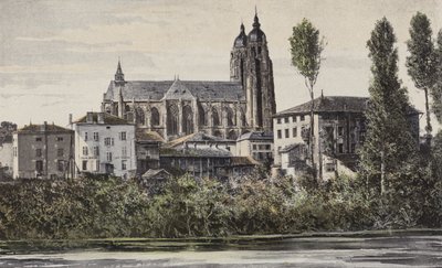Saint-Nicolas-de-Port, Church, North Side Facade by French Photographer