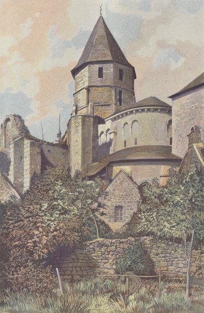 Saint-Robert, Church, Northeast View by French Photographer