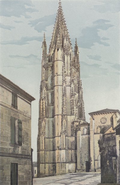 Saintes, Saint-Eutrope Church, Bell Tower and West Facade by French Photographer