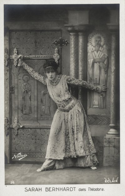 Sarah Bernhardt as Empress Theodora by French Photographer