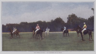 Start of a game of polo by French Photographer