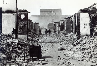 The destruction in China during the Boxer Rebellion of 1900 by French Photographer