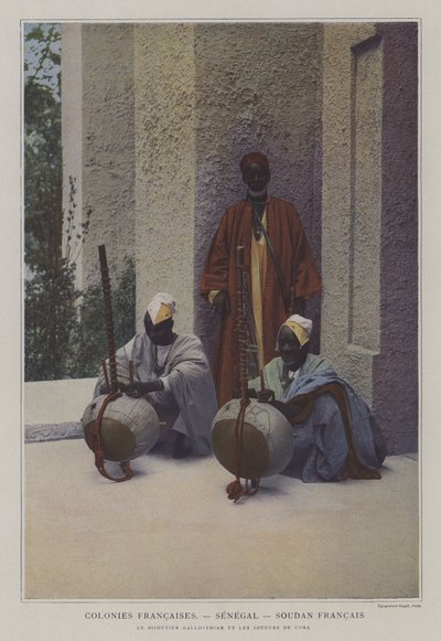 The Jeweller Gallo-Thiam and Cora Players in the Senegal and French Sudan Section of the Exposition Universelle 1900, Paris by French Photographer