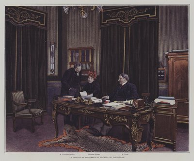 The office of the director of the Theatre du Vaudeville, Paris by French Photographer