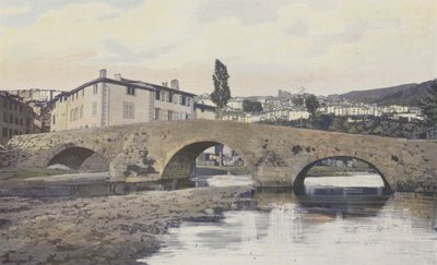 Thiers, General View from the Left Bank of the Durolle by French Photographer