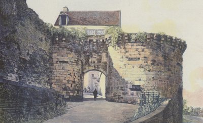 Vezelay, New Gate, Exterior Side to the City by French Photographer