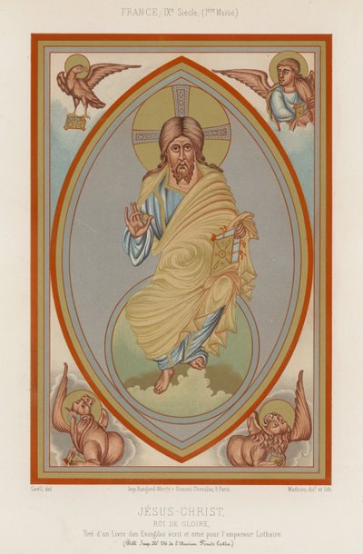 A 9th-century depiction of Jesus Christ by French School