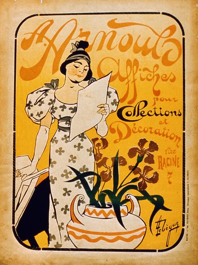 A. Anouls Posters for Collection and Decoration, Rue Racine, Paris by French School