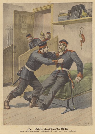 A German Army NCO Killed by a Soldier at Mulhouse by French School