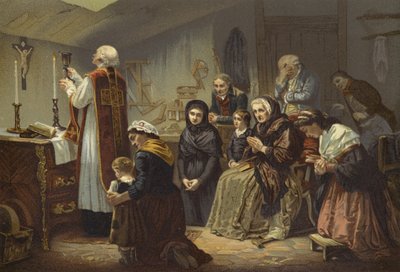 A Mass Under the Terror, France, 1790s by French School