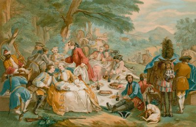 A Shooting Party at Lunch by French School