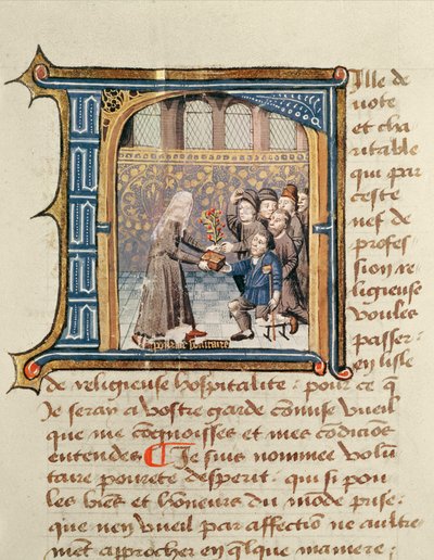 A Sister Receiving Gifts from Patients, from Le Livre de Vie Active de l