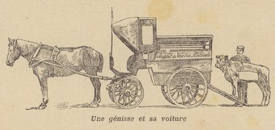 A Heifer Being Loaded into a Wagon by French School