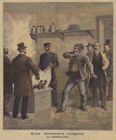 A murderer confronted with the body of his victim by French School
