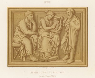 A Woman Playing a Lyre by French School