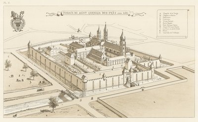 Abbey of Saint-Germain-des-Prés, circa 1520 by French School