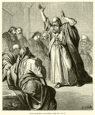 Obadiah Prophesies Against Edom by French School