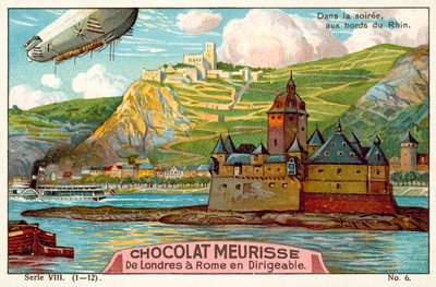 Above the Banks of the Rhine in the Evening by French School