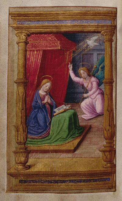 Annunciation, from a Book of Hours, Paris by French School