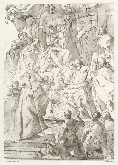 Adoration of the Virgin and Child by French School