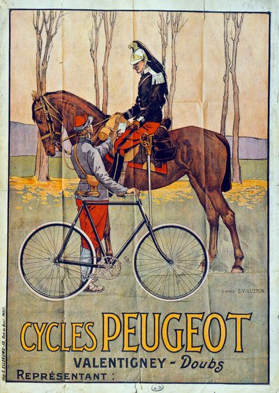 Advertising for Peugeot Cycles by French School