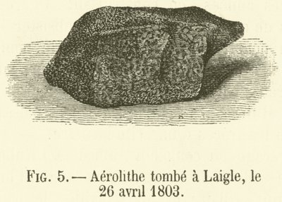 Meteorite Fallen at Laigle, April 26, 1803 (engraving) by French School