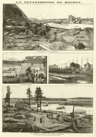 Aftermath of the Bouzey flood disaster, France by French School