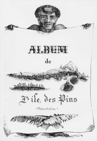 Album of the Isle of Pines, New Caledonia, deportation, front cover illustration, 1877 by French School