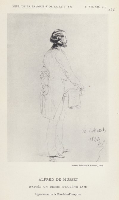 Alfred de Musset by French School