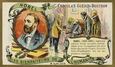 Alfred Nobel, Swedish chemist and industrialist by French School