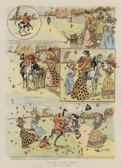 All on a Breezy Morn (chromolitho) by French School