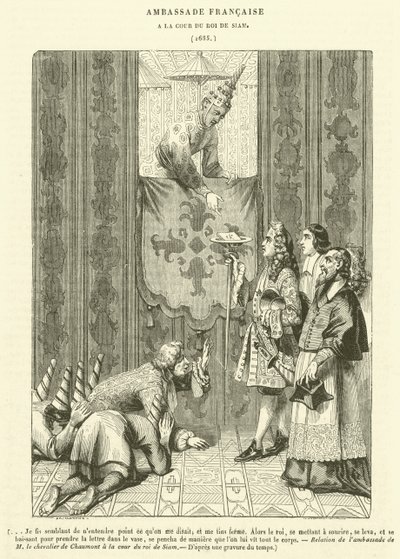 French Embassy, at the Court of the King of Siam by French School
