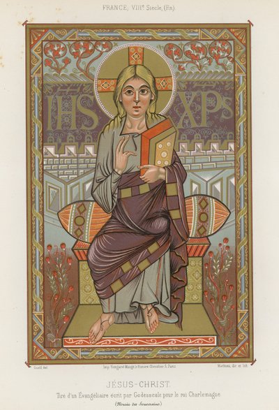 An 8th-century depiction of Jesus Christ by French School