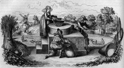 An arm mill in the 17th century in Germany by French School