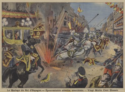 Anarchist Bomb Attack on the Wedding Procession of King Alfonso XIII and Queen Victoria Eugenie of Battenberg in Madrid by French School