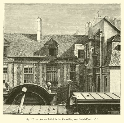 Old Hotel de la Vieuville, Rue Saint-Paul, No. 2 by French School