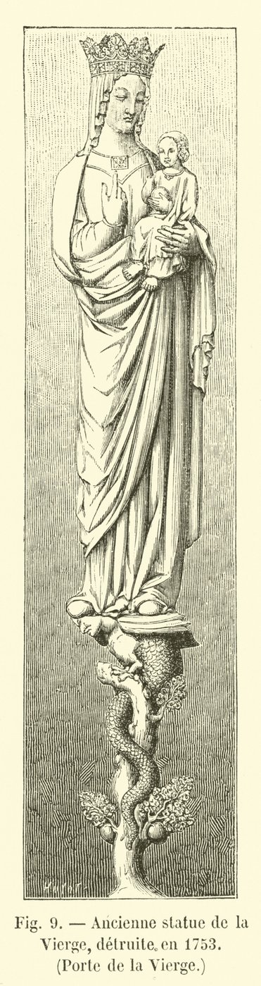 Former Statue of the Virgin, Destroyed in 1753, Door of the Virgin by French School