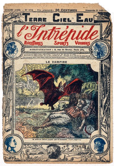 Andre Rochet bitten by a vampire bat in Peru by French School