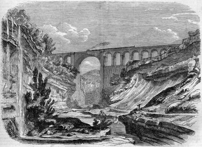 Architecture: View of the Valserine Viaduct by French School