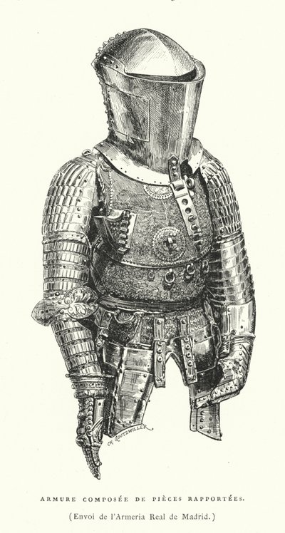 Armour from the Royal Armoury of Madrid, Spain by French School