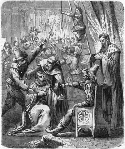 Arrest of Brisson and Larcher, Two Violent Leaguers of the Civil War in the 16th Century. In 