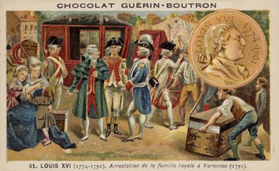 Arrest of the French royal family at Varennes by French School