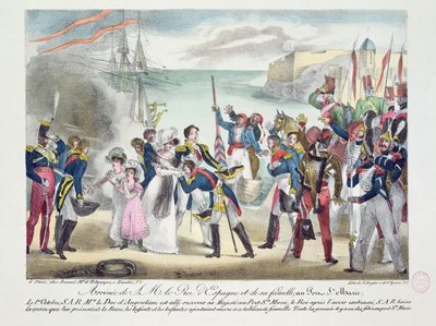 Arrival of His Majesty Ferdinand VII and His Family at Porte Sainte Marie, 1 October 1823 by French School