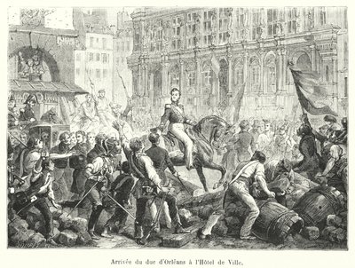 Arrival of the Duke of Orleans at the Hotel de Ville by French School