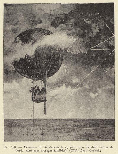 Ascension of Saint-Louis on June 17, 1900 (eighteen hours of duration, including seven of terrible storms) by French School