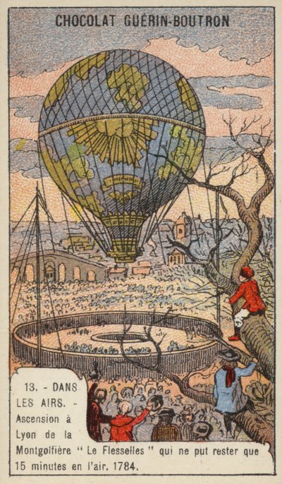 Ascent of the Balloon Le Flesselles, Lyon, France by French School