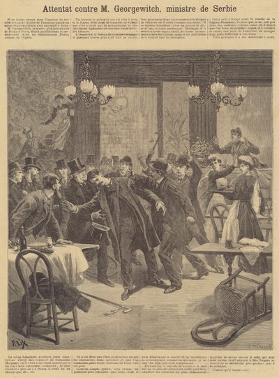 Assassination attempt against the Minister Plenipotentiary of the Kingdom of Serbia to France in Paris by French School