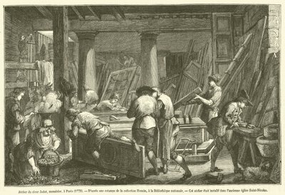 Workshop of Mr. Jadot, Carpenter, in Paris by French School