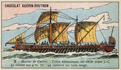 Athenian trireme, 4th Century BC by French School