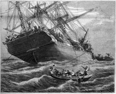 Attack and looting by Malaysian pirates of the three French ships 